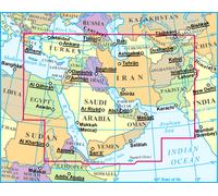 Carte politique - Moyen Orient | Gizi Map