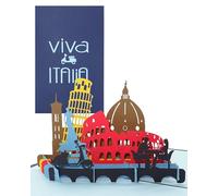 Carte pop-up 3D avec enveloppe Viva Italia!