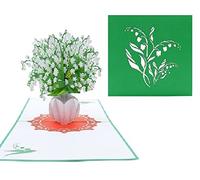 Carte pop-up 3D avec motif de fleurs de muguet, carte pop-up 3D pour la fête des mères, la fête des mères, la fête des mères, les meilleurs vœux pour maman, les femmes et les amis, F16