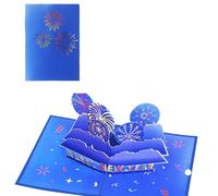 Carte pop-up 3D Happy New Year avec motif coloré pour le Nouvel An et les vacances