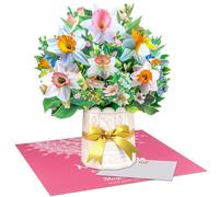 Carte pop-up 3D jonquille avec enveloppe et carte de notes, pour anniversaire, fête des mères, condoléances, rétablissement, pensées à vous, mariages et vœux saisonniers