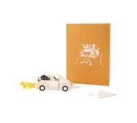 Carte pop-up 3D personnalisable en matériaux durables Romance Saint-Valentin anniversaire Moment spécial Carte de vœux Design artistique