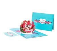 Carte pop-up 3D personnalisable en matériaux durables Romance Saint-Valentin anniversaire Moment spécial Carte de vœux Design artistique