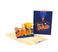 Carte Pop-Up 3d Pour Papa ¿ Motif Super Papa, 15 X 20 Cm, Enveloppe Et Carte Vierge Incluses