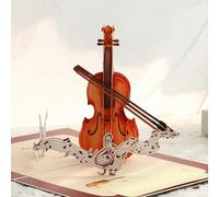 Carte pop-up 3D Violon pour anniversaire, retraite, remise de diplôme, école, enseignant, étudiant