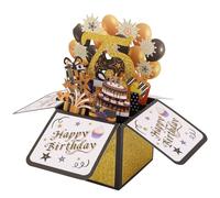 Carte Pop-Up 75e Anniversaire, Carte de Vœux 3D Amusante avec Enveloppe et Petit Mot pour Mari Femme Parents Célébration du 75e Anniversaire