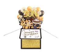 Carte Pop Up Anniversaire Ensemble pour Fils, 3D Drôle Pop Up Anniversaire Garcon avec Enveloppe et Mini Ballons Coffret Cadeau et Gâteaux Désign pour Garçons