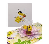 Carte pop-up « Bee Happy! » - Carte d'anniversaire 3D - Motif abeilles et miel - Idée cadeau pour les apiculteurs