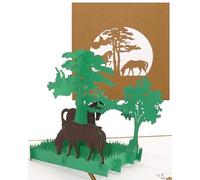 Carte pop-up « Chevaux sauvages dans la nature » en 3D comme carte d'anniversaire, cadeau et cartes d'invitation pour anniversaire et anniversaire d'enfant - Décoration & emballage cadeau