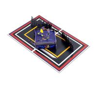 Carte pop-up complexe de scène de boxe pour la fête des pères faite à la main avec enveloppe cadeau unique invitation