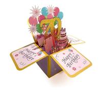 Carte Pop-up D'anniversaire - Cartes De Vœux Avec Ballons De Anniversaire, Carte D'anniversaire Faite À La Main, Cadeaux D'anniversaire, Cartes Pop-up De Anniversaire - 70 Ans