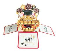 Carte pop-up de félicitations pour remise de diplôme, carte de félicitations, remise de diplôme