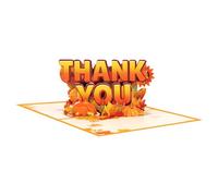 Carte pop-up de remerciement en papier pour Thanksgiving, motif récolte d'automne, invitations pour l'automne, Halloween, les liens familiaux, parents et enfants