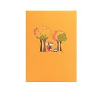 Carte pop-up de Thanksgiving avec récolte d'animaux de la forêt drôle anniversaire joyeux anniversaire anniversaire drôle