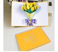 Carte pop-up « Get Well Soon » avec fleurs - Carte de sympathie, fête des mères, anniversaire de mariage, cartes de vœux 3D pour toutes les occasions