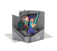 Carte pop-up Hallmark Paper Wonder Minecraft (Construire, explorer, cr er) pour anniversaires, remises de dipl mes, enfants et joueurs