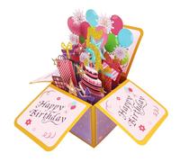 Carte pop-up « Happy 5th Birthday » pour fille, 5 ans, idée de cadeau d'anniversaire pour fille nièce, carte de vœux 3D amusante pour elle
