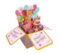 Carte pop-up « Happy 7th Birthday » pour fille, idée de cadeau d'anniversaire de 7 ans, idée de cadeau pour fille nièce, carte de vœux 3D amusante pour elle