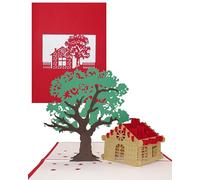 Carte pop-up « Haus & Nature » - Carte de vœux pour la maison, la construction de maison et la retraite - comme invitation, carte d'anniversaire et carte d'invitation pour une excursion dans la