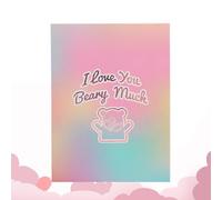 Carte pop-up ours 3D - Carte d'animaux en peluche vibrante, carte pliée de dessin animé, cadeau d'anniversaire innovant pour les fêtes de fin d'année | Carte surprise mignonne pour petit ami, petite