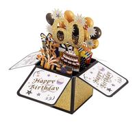 Carte Pop-up pour 60e Anniversaire, Cartes 3D pour Joyeux Anniversaire avec Enveloppes Boîte Pop-up d'Anniversaire Cool Meilleures Idées de Cadeaux pour 60e Anniversaire pour Hommes Et Femmes