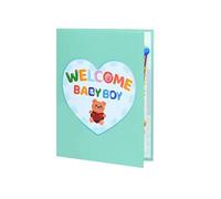 Carte pop-up pour fête de naissance avec inscription « Pleased Popup » pour félicitations et vœux