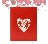 Carte pop-up pour San, cartes pop-up en forme de coeur, carte de Dieu d'amour pour mari et femme, carte pop-up pour San, carte de fête des mères, carte de mariage, carte