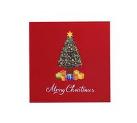Carte pop-up pour sapin de Noël avec enveloppe pour vœux saisonniers, entreprise familiale