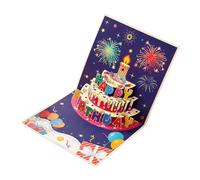 Carte pop-up tridimensionnelle avec mélodies musicales et lueur douce pour les occasions spéciales anniversaire