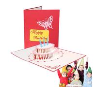 Carte postale 3D sculpture en papier - Gâteau creux - Carte de vœux - Carte d'animation créative - Style Surprise visuelle - Produits de qualité supérieure - Anniversaire d'usage pour