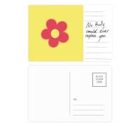 Carte postale à motif de fleur rouge pour anniversaire de mariage