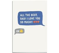 Carte postale « All the best » pour papa, naissance, Noël, fête des pères, anniversaire ou tout simplement pour dire merci. Offrez un sourire aux papas avec nos cartes postales humoristiques