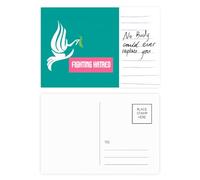 Carte postale art déco contre la haine pour anniversaire de mariage