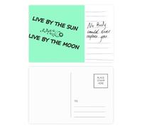 Carte postale Art déco Live By The Sun/Moon pour anniversaire de mariage