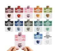 Carte postale compacte en forme de cœur pour la Saint-Valentin, avec pierre en forme de cœur | Pour femme, mari, jeune, adolescent, fils, fille, homme, femme, fille, carte cadeau souvenir romantique