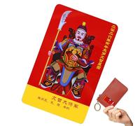 Carte postale de Bénédiction pour le Nouvel An Chinois, Héritage en Cuivre à Collectionner Porte, Bénédiction Année Du Cheval Cartes De Souhait, pour, et Succès, à Exposer à la Maison ou Sac