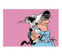 Carte postale de Lucky Luke: Ma Dalton avec son chat (15x10cm)