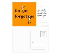 Carte postale « Don't Forget Me Sad » Art déco pour anniversaire de mariage