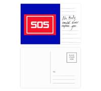 Carte postale d'urgence SOS Art Déco Mode Carte postale Anniversaire de personne importante