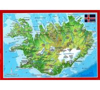 Carte postale en relief (en anglais) - Islande | Georelief