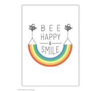 Carte postale humoristique « Bee Happy »