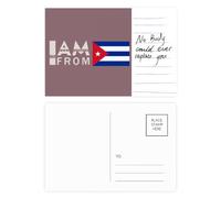 Carte postale « I Am From Cuba » - Art déco - Carte postale pour anniversaire de mariage