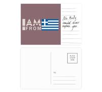 Carte postale « I Am From Greece » - Art déco - Carte postale pour anniversaire de mariage
