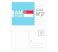 Carte postale « I Am From Singapore » - Art déco - Carte postale pour anniversaire de mariage