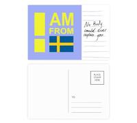 Carte postale « I Am From Sweden » - Art déco - Carte postale pour anniversaire de mariage