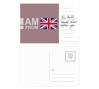 Carte postale « I Am From United Kingdom » - Art déco - Carte postale pour anniversaire de mariage