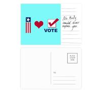 Carte postale « I Love Democratic Vote » pour anniversaire de mariage