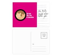 Carte postale « Life was like a box of chotes » pour anniversaire de mariage