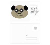 Carte postale marron adorable panda pour anniversaire de mariage