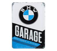 Carte postale métallique BMW GARAGE - 10 x 14 cm
